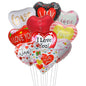10pcs 18inch Happy Valentine's Day Heart Foil Balloons Helium Balloon Valentine's Day Party Decorations