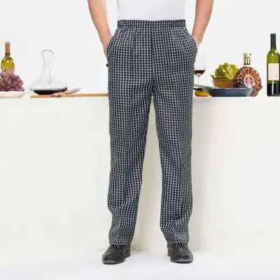Unisex Chef Pants Cook Chef Pants with Elastic Waist Uniform
