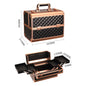 Three‑Layer Portable Cosmetic Storage Case (Waterproof · Metallic · Urban Simplicity)