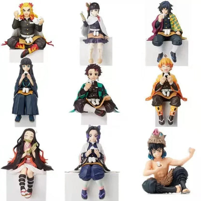 Hot Anime Demon Slayer Sit Eating High Quality Rice Figure All Style Tanjirou Nezuko Kyoujurou Tengen Tokitou Muichirou Figurine