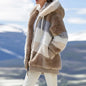 Oversized Jacket for Women Coat Autumn Winter Warm Plush Pocket Hooded Streetwear Loose Lady Zipper Cashmere Outerwear Coat