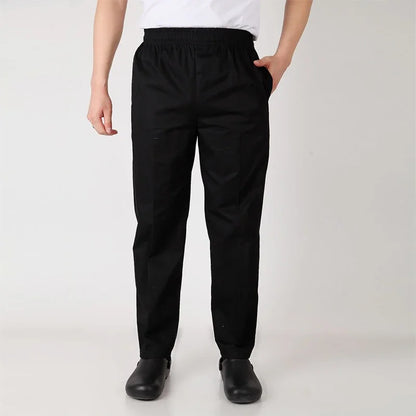 Unisex Chef Pants Cook Chef Pants with Elastic Waist Uniform
