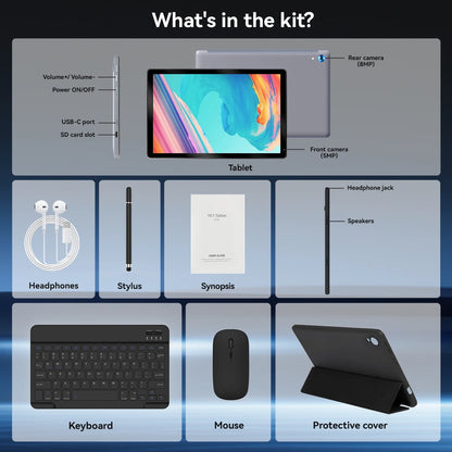 10" Android 15 Tablet Set (24GB+128GB)