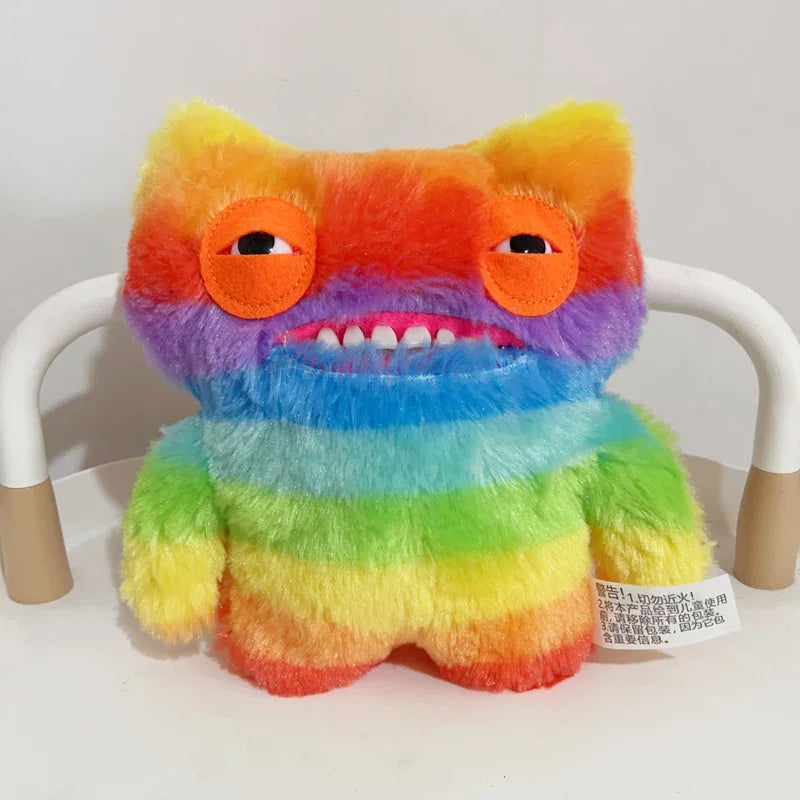 22cm Cartoon Funny Ugly The Block Monster Plushies Rainbow Crazy Rabbit Monster With Tooth Stuffed Monster Peluche Xmas Gifts