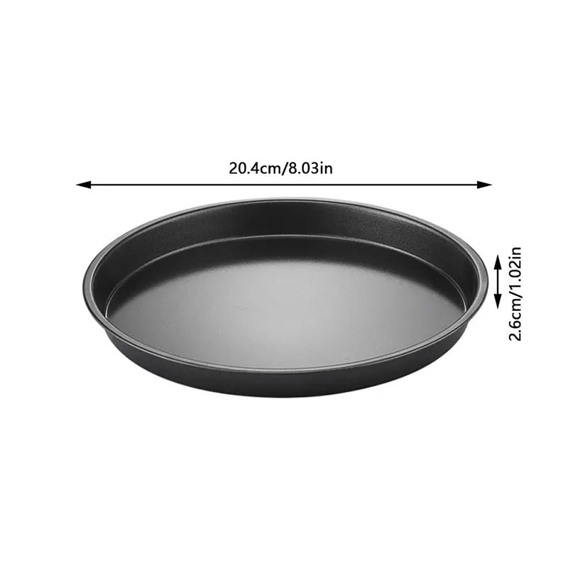 Round Carbon‑Steel Deep‑Dish Pizza Pan – Non‑Stick Baking Tray (6–9 Inch)