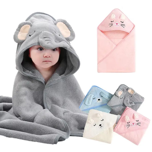 Baby Cartoon Hooded Towel Blanket