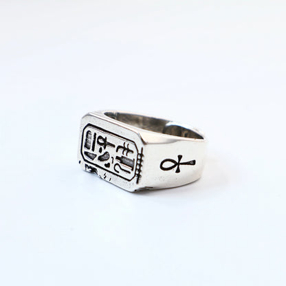 Retro “Immortality” Egyptian Myth Adjustable Open Ring