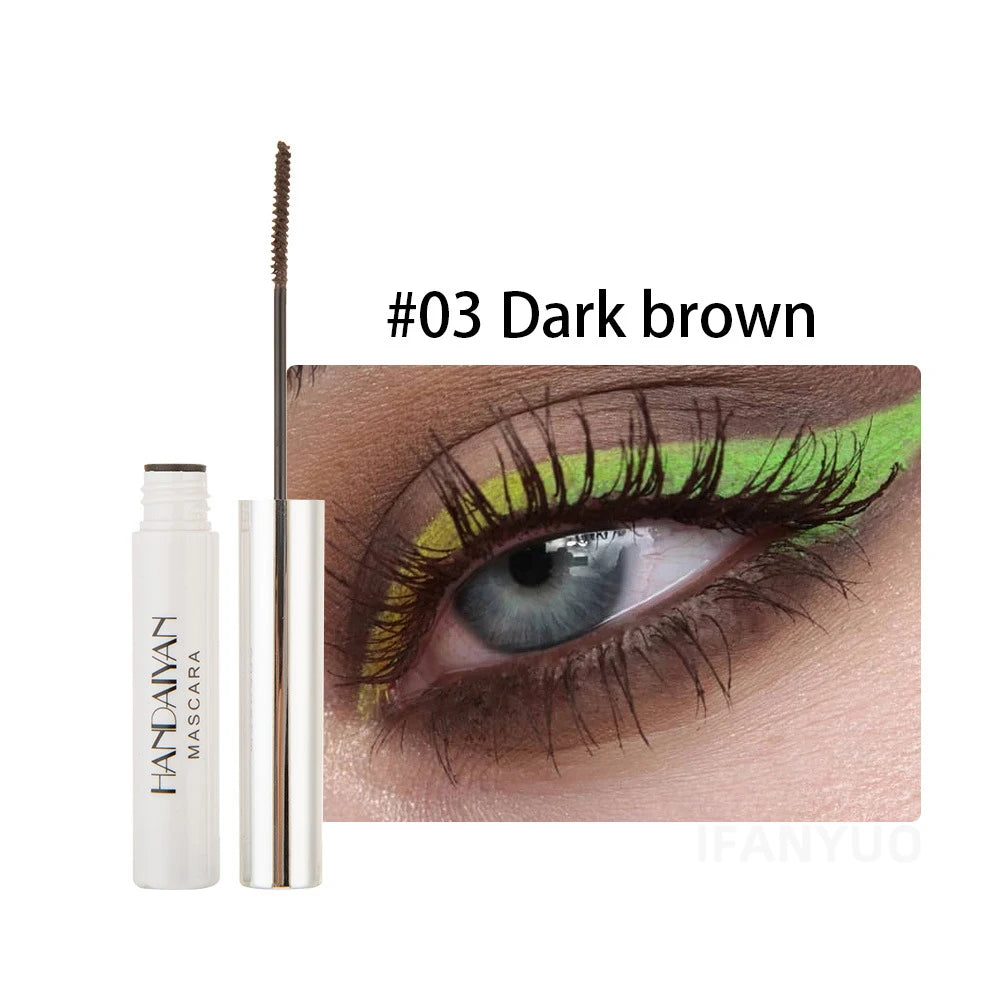 12 Color Mascara Waterproof Fast Dry Eyelashes Curls Extension Festival Make-Up Eyelashes Blue Red Purple Black White Mascara