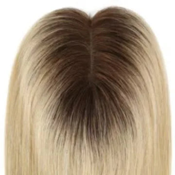 Front Lace Topper for Women (100% Human Hair · Gradient Color · Middle Part · 25–35cm)