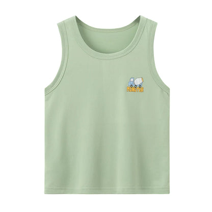 4-Pcs Children's Four Seasons Multi-color Mix And Match Vest Boy Leisure Sports Shirt Running Training T Comfortable And Versati