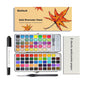 50/90 Color Solid Watercolor Paint Set Glitter Portable Metal Box Watercolor Pigment squirrel hair brush nail art