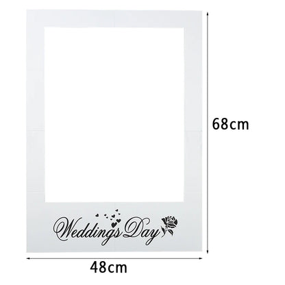 68cm * 48cm Wedding Photo Booth Props Just Married Photobooth Party Backdrop Decoration Bridal Bachelorette Supplies