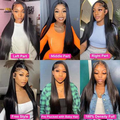 Glueless Bone Straight HD Lace Wig (4×4 / 5×5 / 13×4 / 13×6 Options)