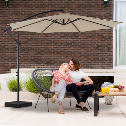 10FT Cantilever Patio Umbrella with Tilt — UV Protection
