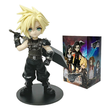 1–12cm Anime Figure Set – Cloud, Tifa, Aerith & Zack PVC Collectible Desktop Display