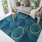 Modern Gray Minimalist Geometric Abstract Style Floor Mat Rug