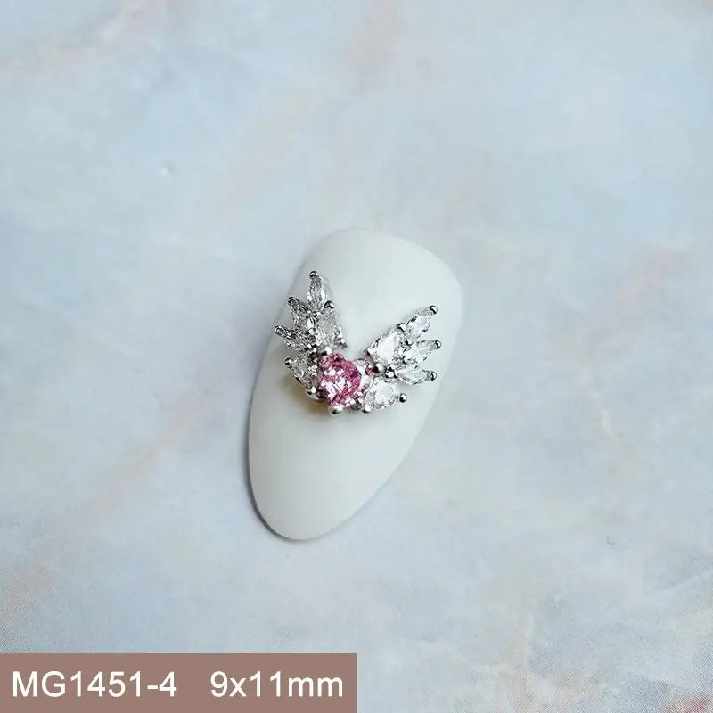 10pcs/lot Luxury No Fading Bow Butterfly Arc Nail Art Parts Zircon Crystal Manicure Nails Accesorios Supplies Decorations Charms