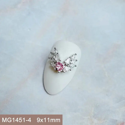 10pcs/lot Luxury No Fading Bow Butterfly Arc Nail Art Parts Zircon Crystal Manicure Nails Accesorios Supplies Decorations Charms