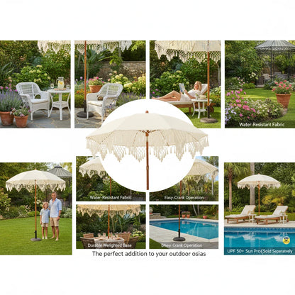 Outdoor Sunshade Umbrella — Portable Beach & Courtyard  UPF50+