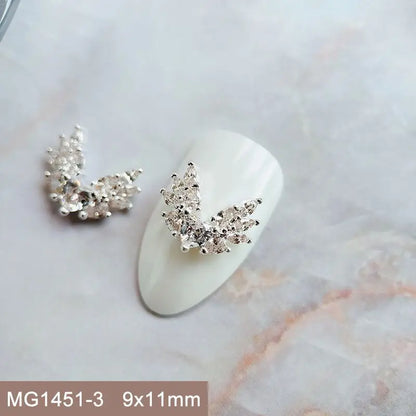 10pcs/lot Luxury No Fading Bow Butterfly Arc Nail Art Parts Zircon Crystal Manicure Nails Accesorios Supplies Decorations Charms
