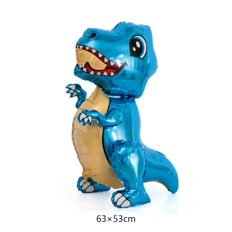 3D Standing Dinosaur Balloon Cartoon T Rex Dino Foil Balloon for Party Decoration Kids Birthday Party Supplies