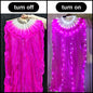 150cm Long Bamboo Silk Veil Fan With LED Light   Stage Performance Dance Costumes