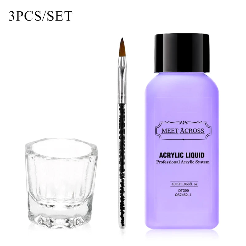 Acrylic Powder Set- Clear /Pink/ Nude