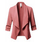 Women’s Waterfall Open‑Front Blazer – Asymmetrical Long Jacket