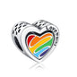 925 Sterling Silver Rainbow Heart Charm