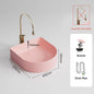Pink Ceramic Vessel Sink – Modern Countertop Basin with Drain