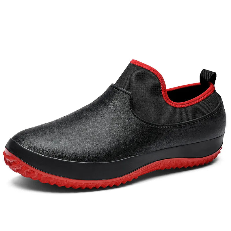 Mens Kitchen Working Shoes Non-slip Waterproof Chef Shoes Casual Unisex Work Shoes Water Shoes Rain Cotton Boots Plus Size 35-47