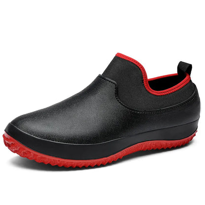 Mens Kitchen Working Shoes Non-slip Waterproof Chef Shoes Casual Unisex Work Shoes Water Shoes Rain Cotton Boots Plus Size 35-47
