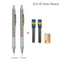 Full Metal Automatic Mechanical Pencil Set (0.3 -0.5 -0.7 -0.9 -1.3 -2.0mm)