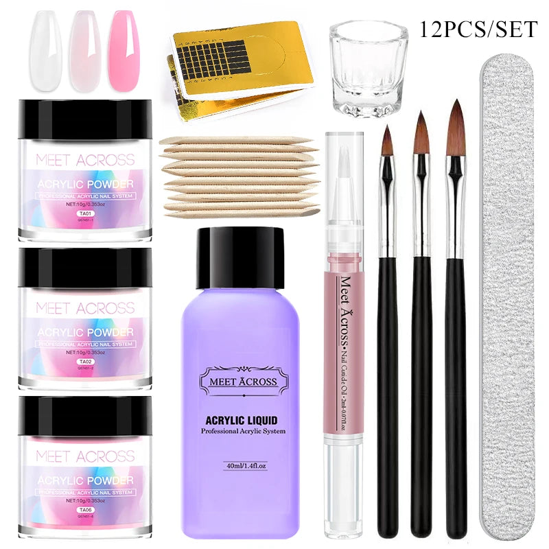 Acrylic Powder Set- Clear /Pink/ Nude