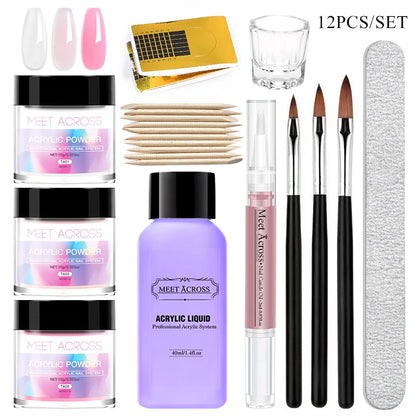 Acrylic Powder Set- Clear /Pink/ Nude
