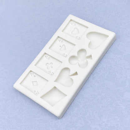 Poker Silicone Mold Sugarcraft Cupcake Baking Mold Fondant Cake Decorating Tools