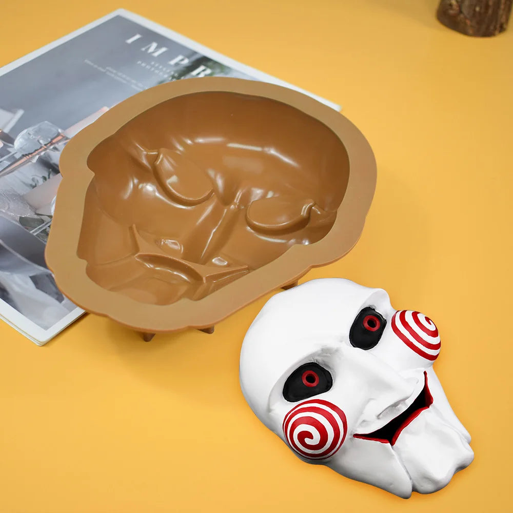 Halloween Mask Design Cake Mold Skull Design Chocolate Mold Halloween Silicone Cake Mould Kitchen Bakeware Dessert Tools