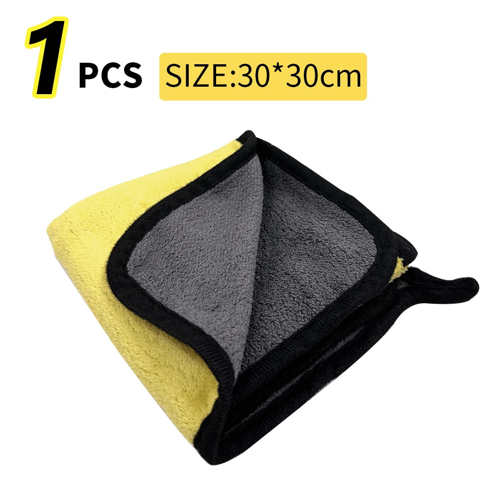Car Wash Microfiber Towel 30x30/60CM for Car Cleaning and Drying, Hemmed Car Care Cloth, Detailing Car Wash Towel.
