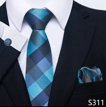 Silk Tie Pocket Squares Necktie Suit Accessories