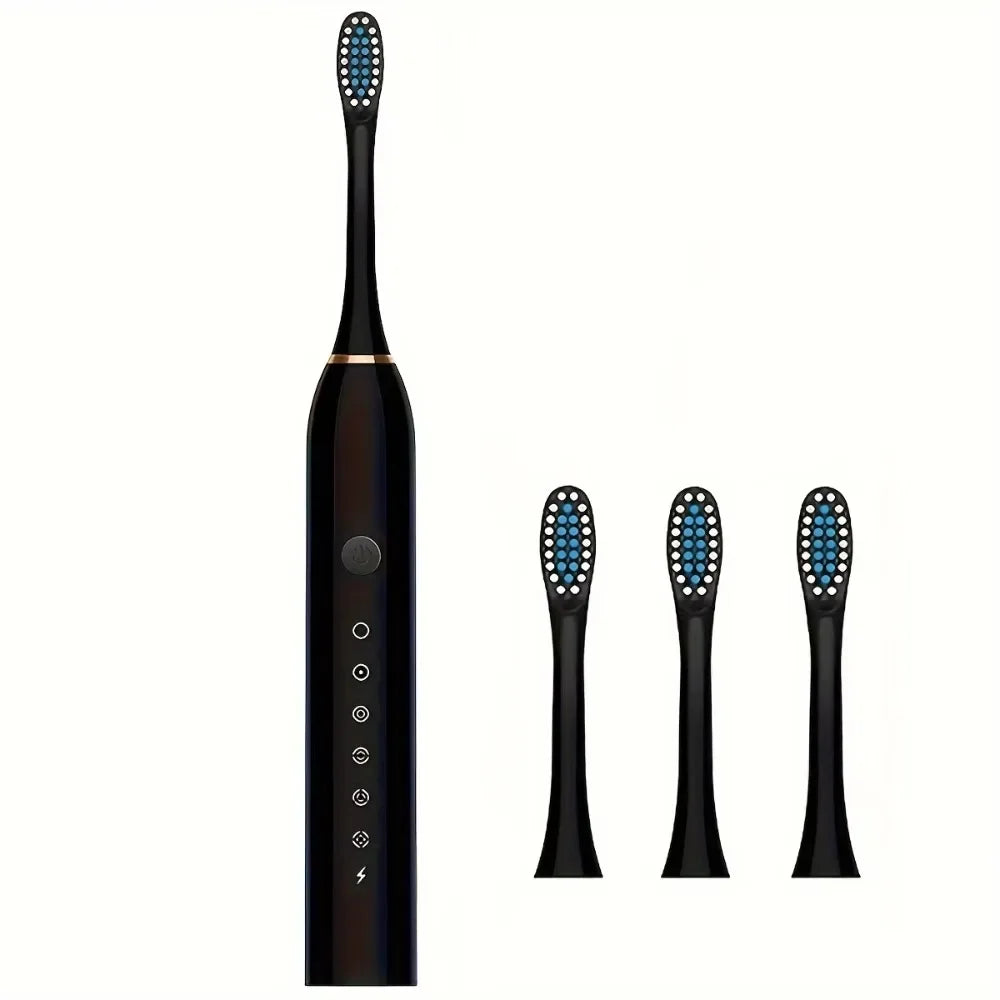 6‑Speed Rechargeable Sonic Toothbrush – Waterproof Soft Brush for Adults & Couples