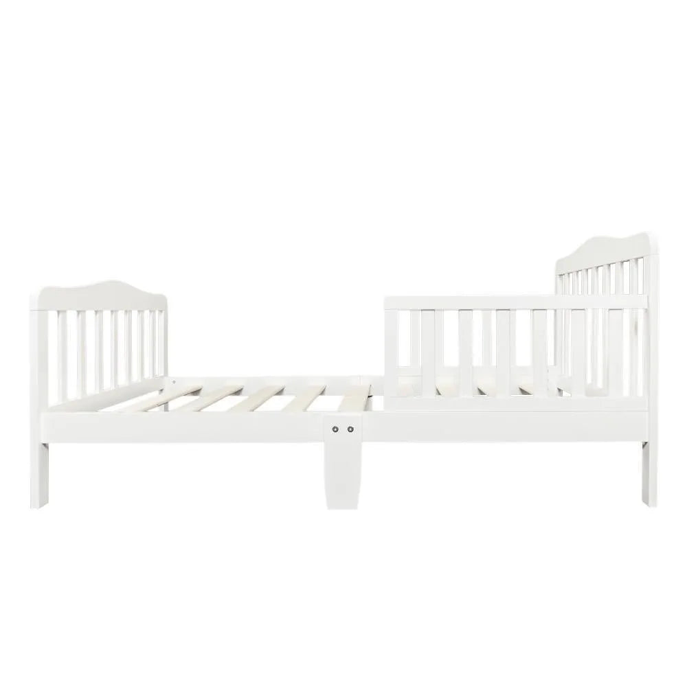 White Toddler Bed Frame – Safety Guardrail