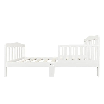 White Toddler Bed Frame – Safety Guardrail
