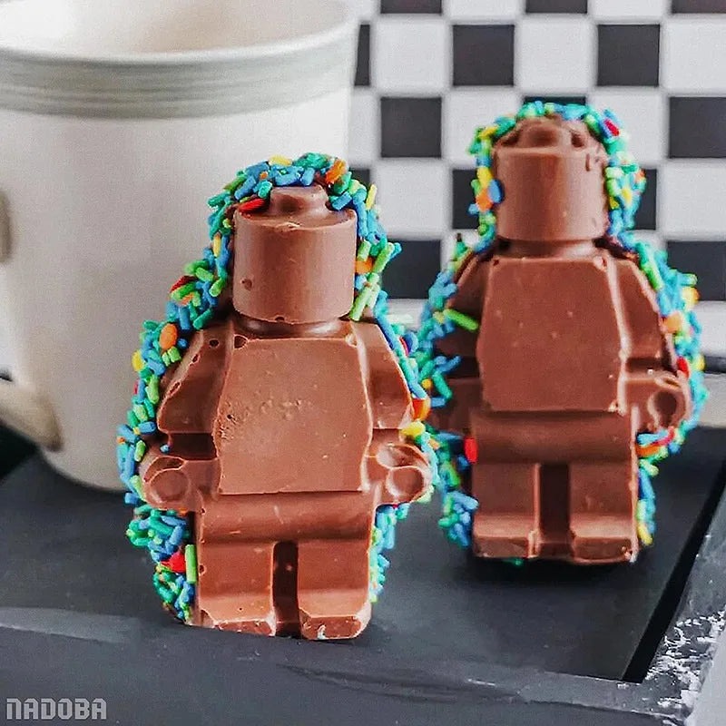 1/6PCS Robot Ice Cube Tray Silicone Mold Candy Moulds Chocolate  For Kids Party and Baking Minifigure Building Block  Themes