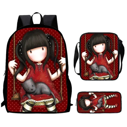 Santoro Gorjuss Kids School Backpack Set – Lightweight Backpack, Shoulder Bag & Pencil Case