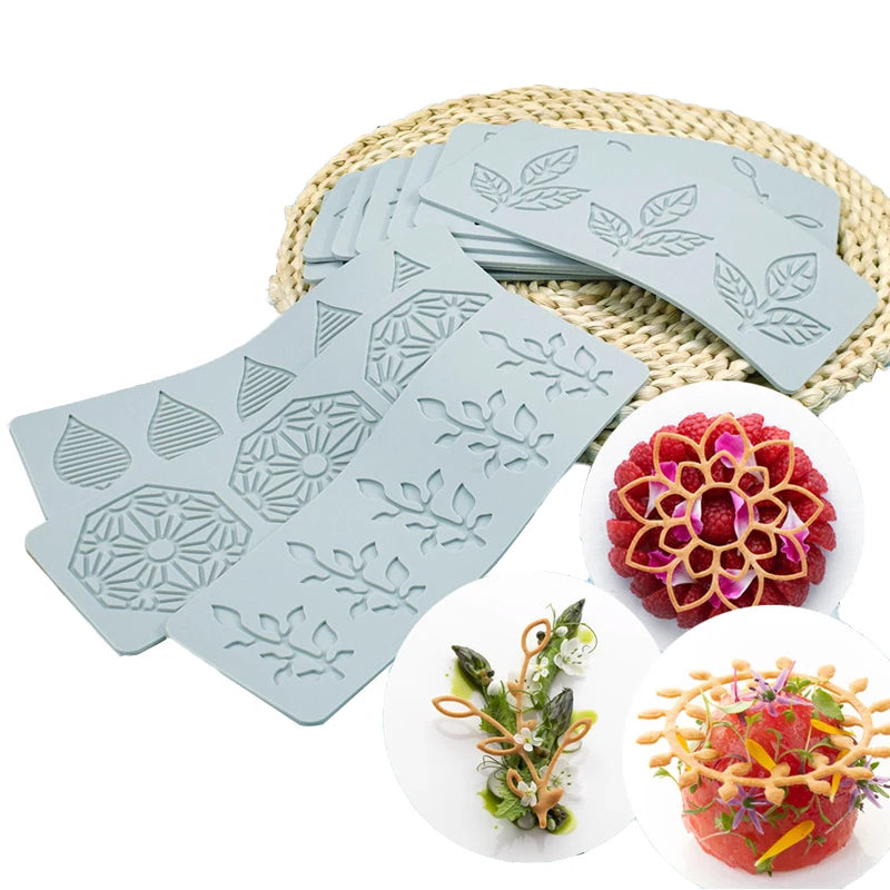 Meibum Fruit and Leaves Design Cake Lace Mat Sugarcraft Silicone Molds Fondant Cake Moulds Dessert Decorating Tools Bakeware