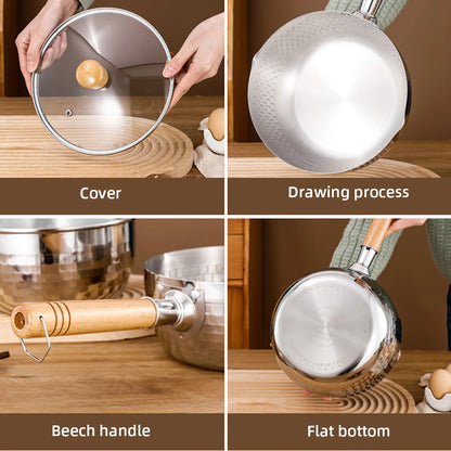 Professional Stainless Steel Saucepan with Lid