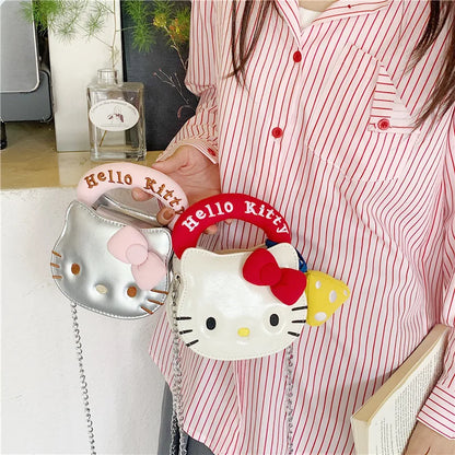 Hello Kitty PU Mini Crossbody Handbag (Luxury‑Style Cartoon Purse)