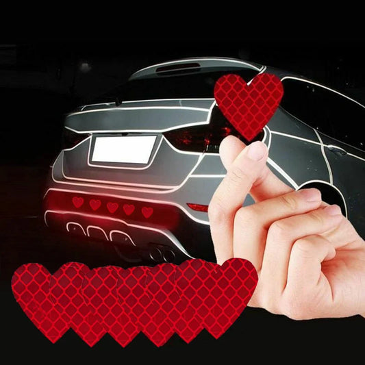 delete  12pcs Heart Shape Reflective Car Stickers Night Warning Mark Reflective Tape Stickers Decoration Decal Car Accessories