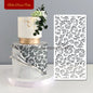 Various Flower Leaf Design Fondant Cake Stencil DIY Royal Cream Border Mold PET Drawing Template Cake Decorating Tools Bakeware