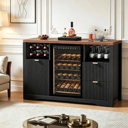 53" Coffee Bar Cabinet with Fridge Space & Storage Drawer (Custom)